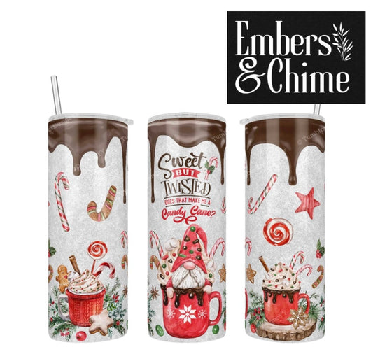 Sweet but Twisted ~ Gnome 20 oz Skinny Tumbler